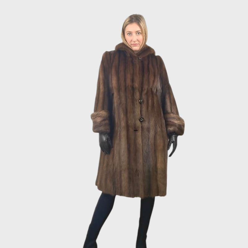 Women's Muskrat 7/8 Coat