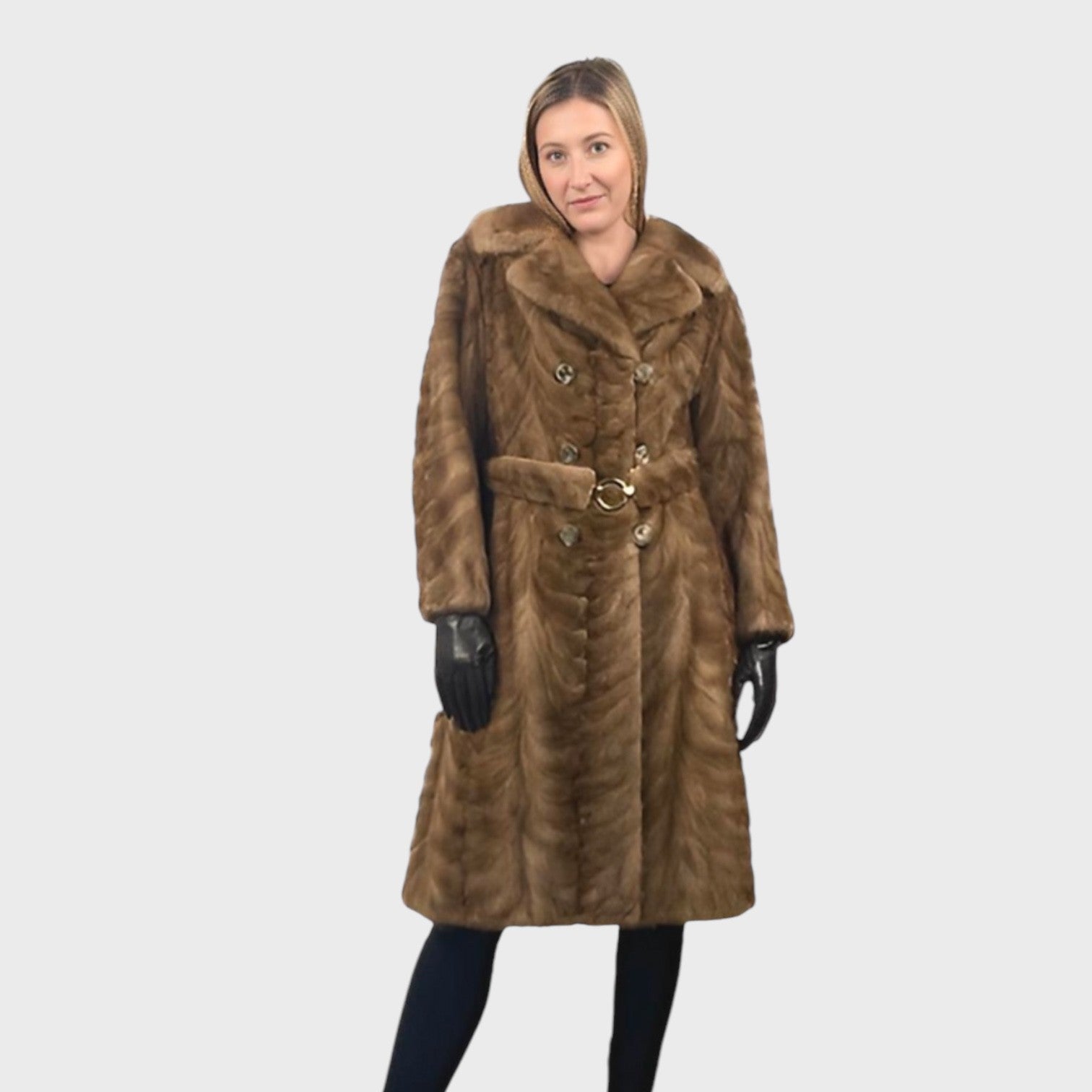 WOMEN'S PASTEL MINK PAW COAT