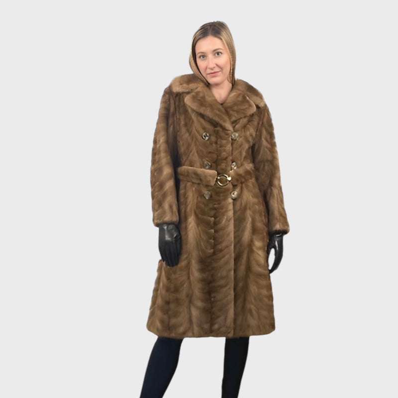 Women's Pastel Mink Paw Coat