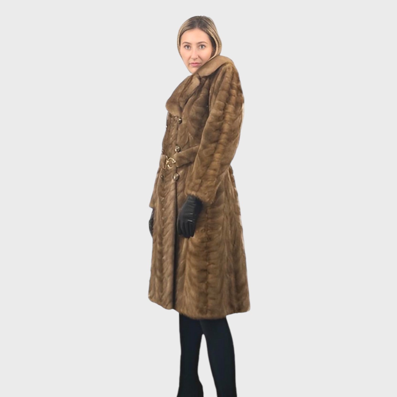 WOMEN'S PASTEL MINK PAW COAT