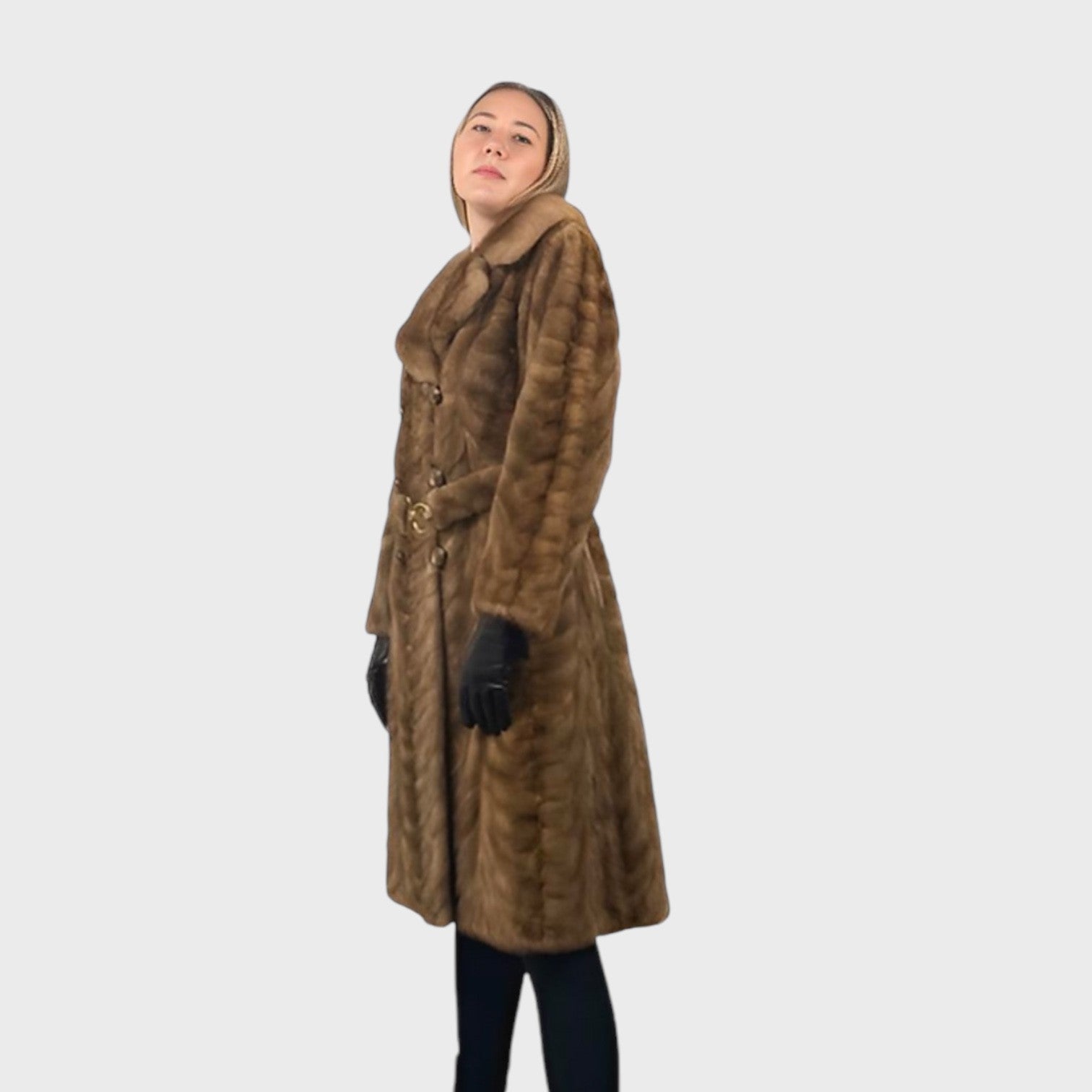 WOMEN'S PASTEL MINK PAW COAT
