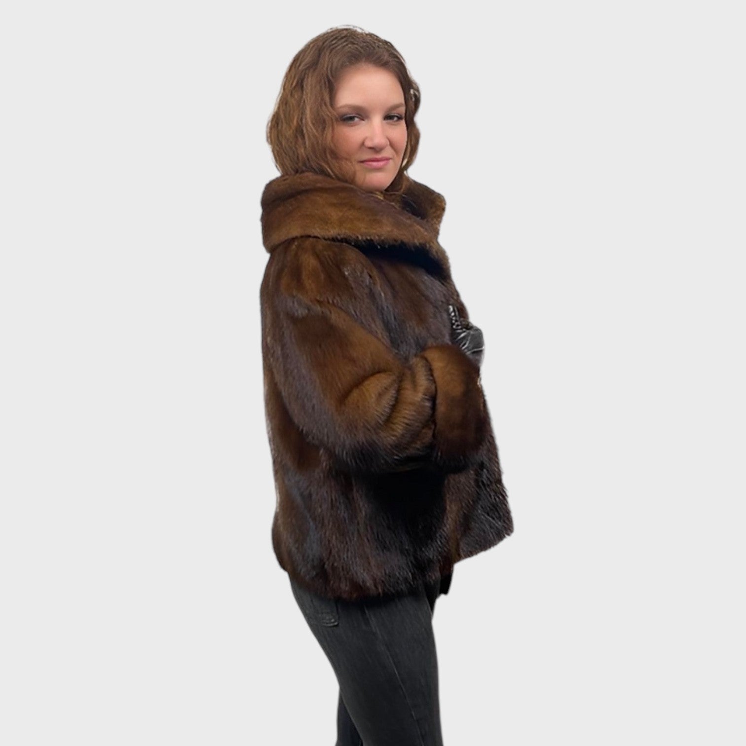 WOMEN'S DEMI BUFF SHORT MINK JACKET