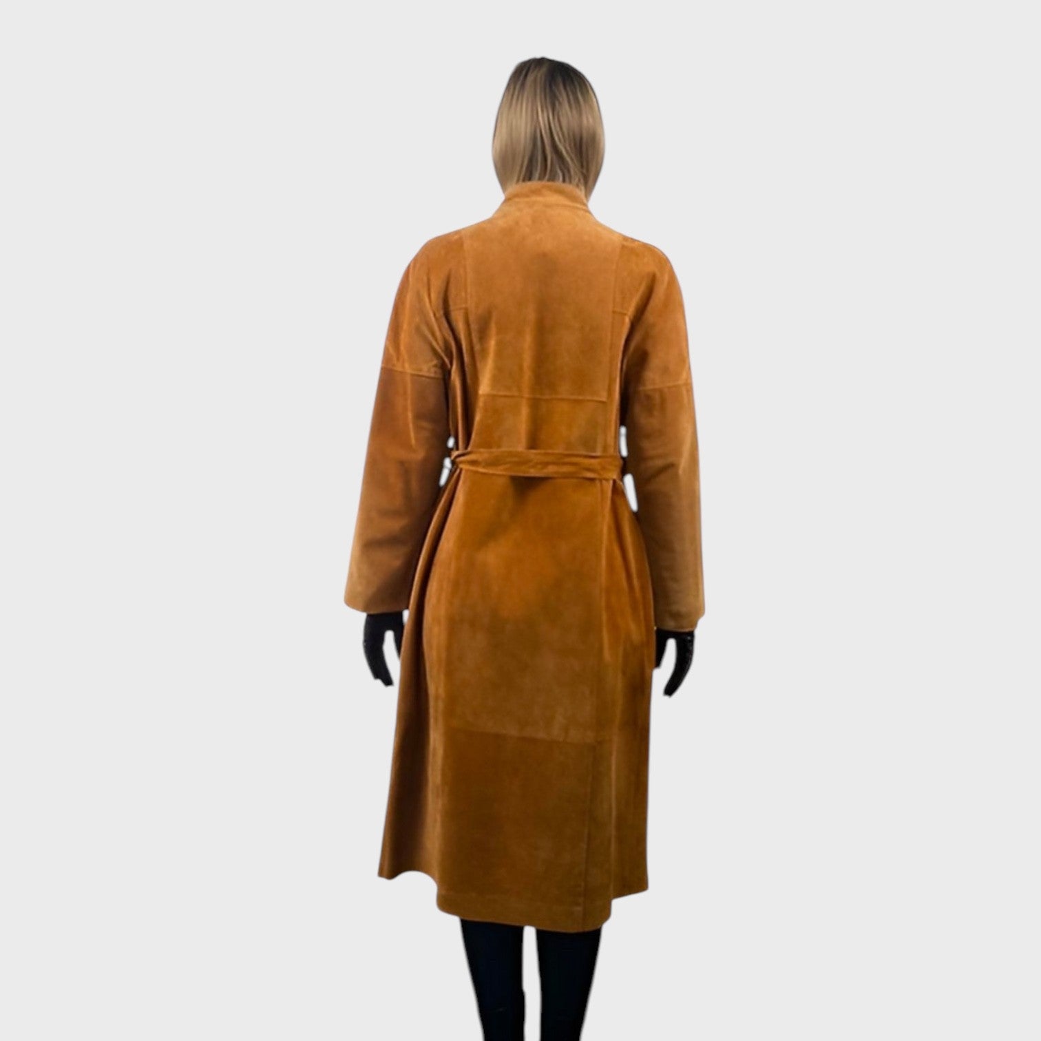 WOMEN'S CARAMEL SUEDE COAT