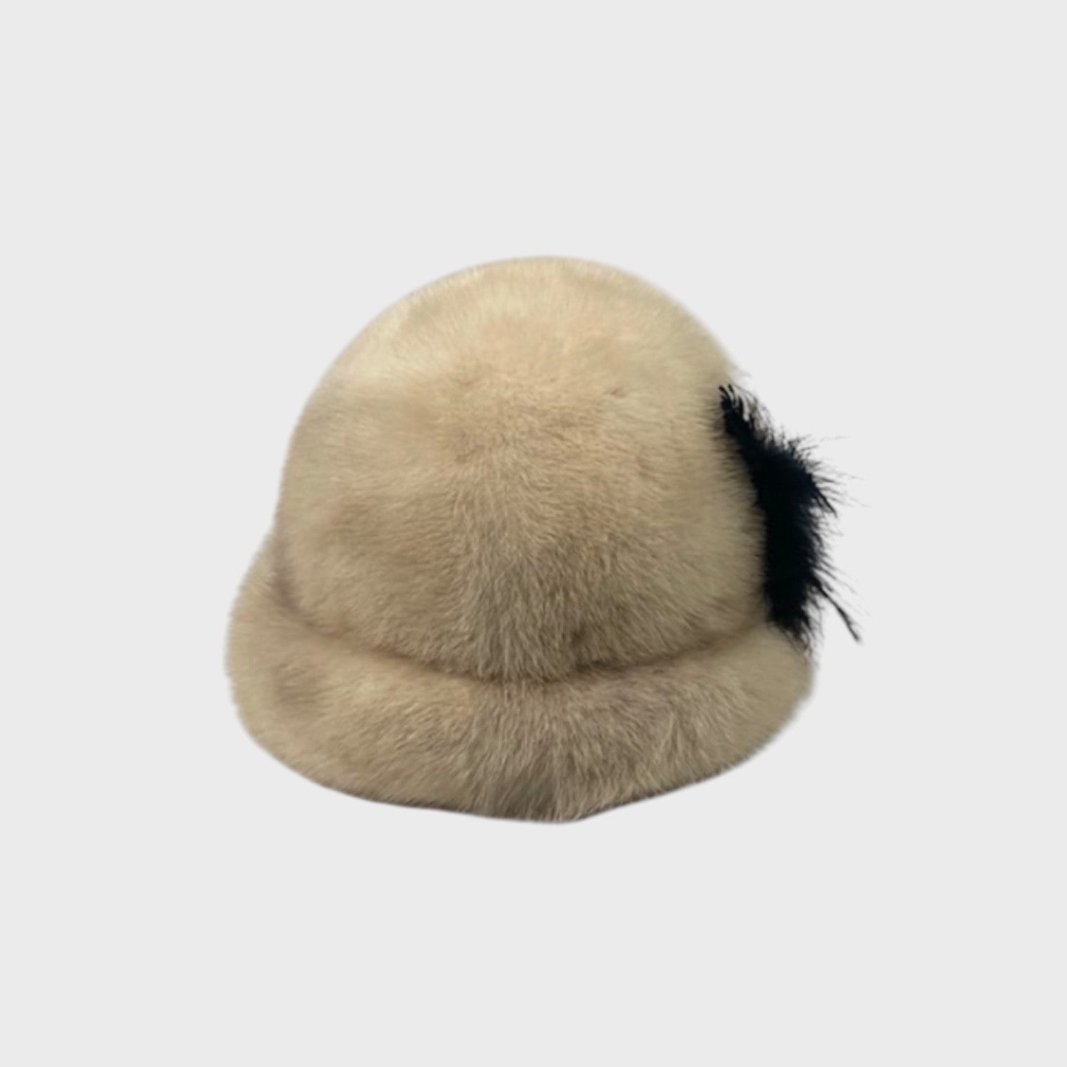 VINTAGE VIOLET MINK HAT - FEATHERS