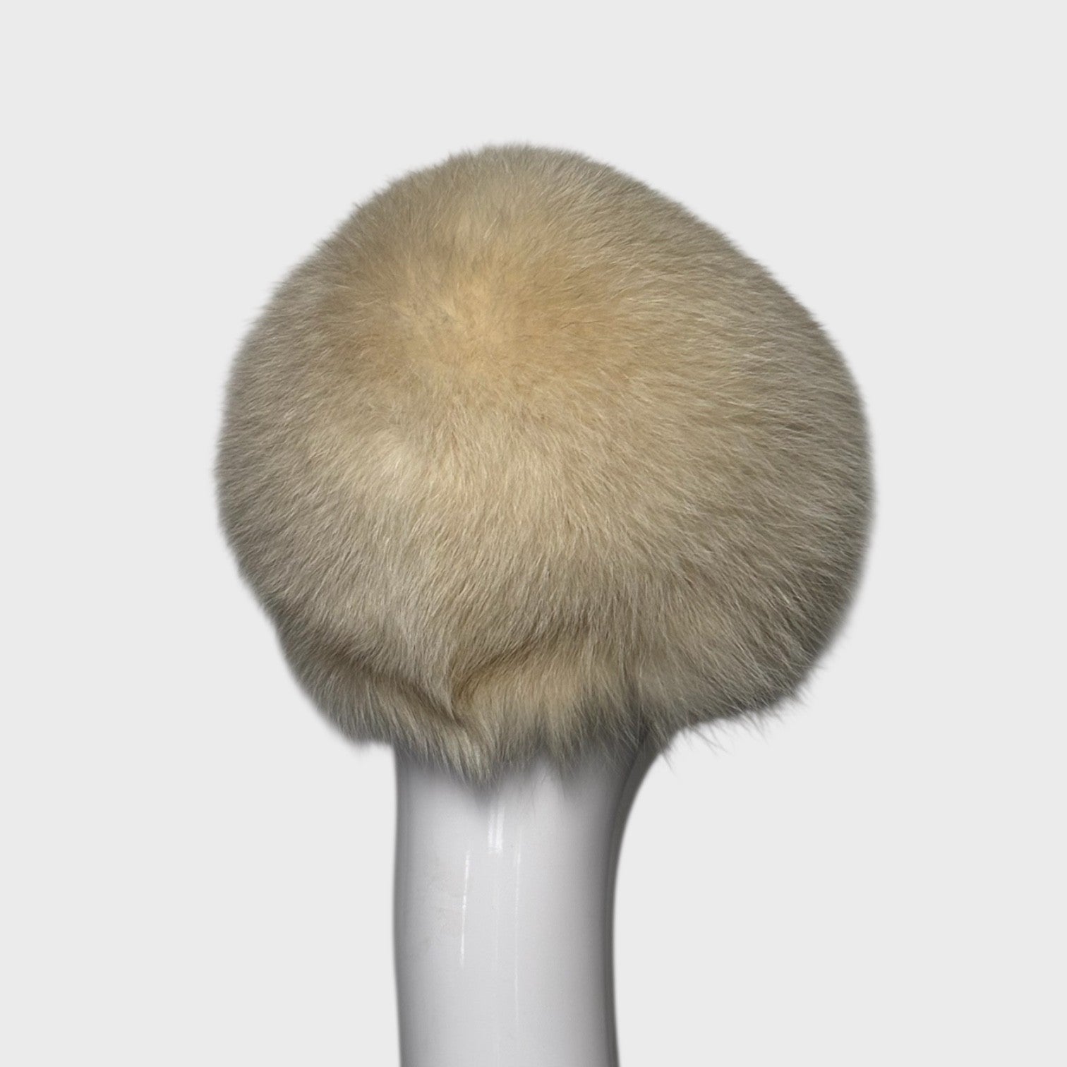 PALE OFF WHITE FOX HAT