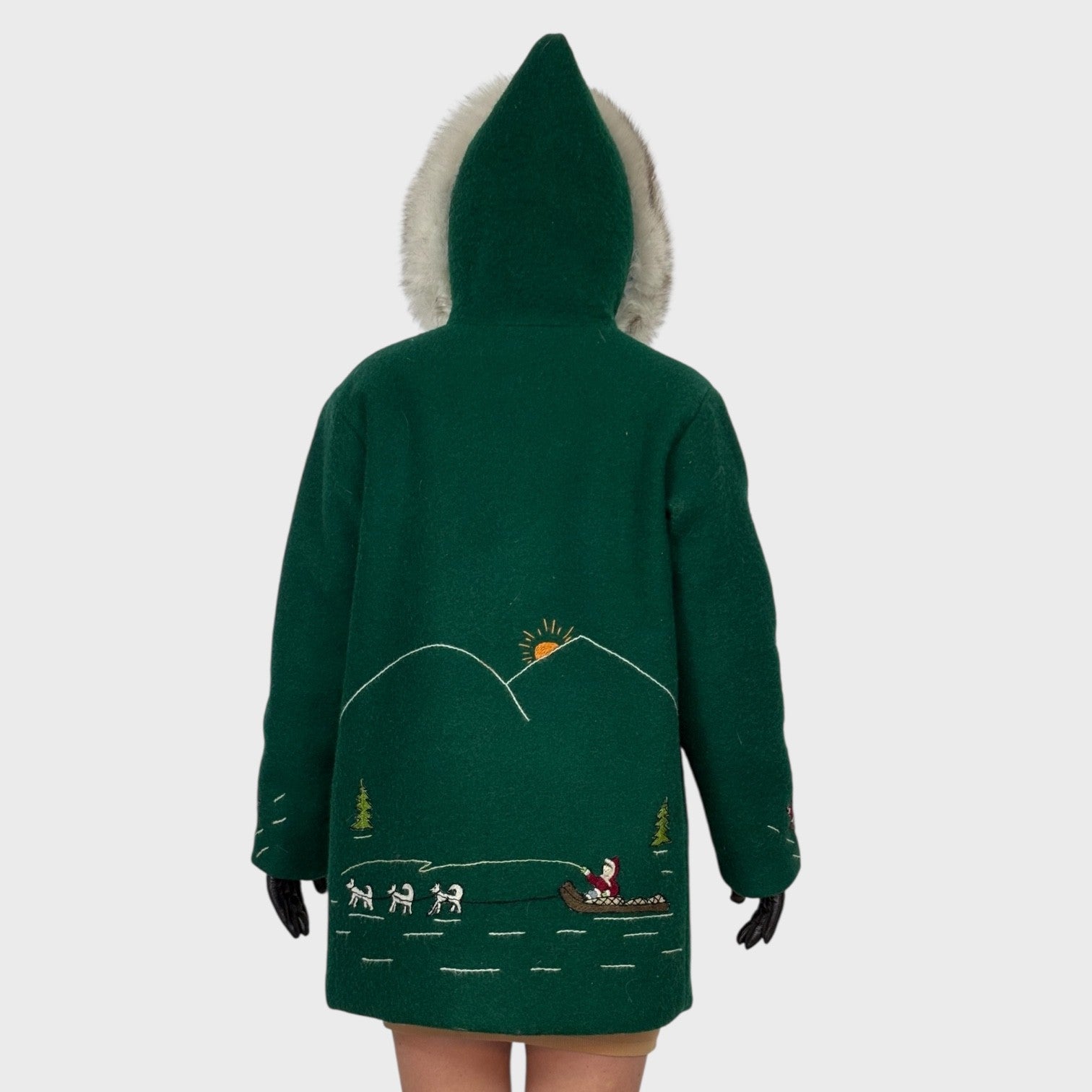 Vintage Green Inuit Wool Parka