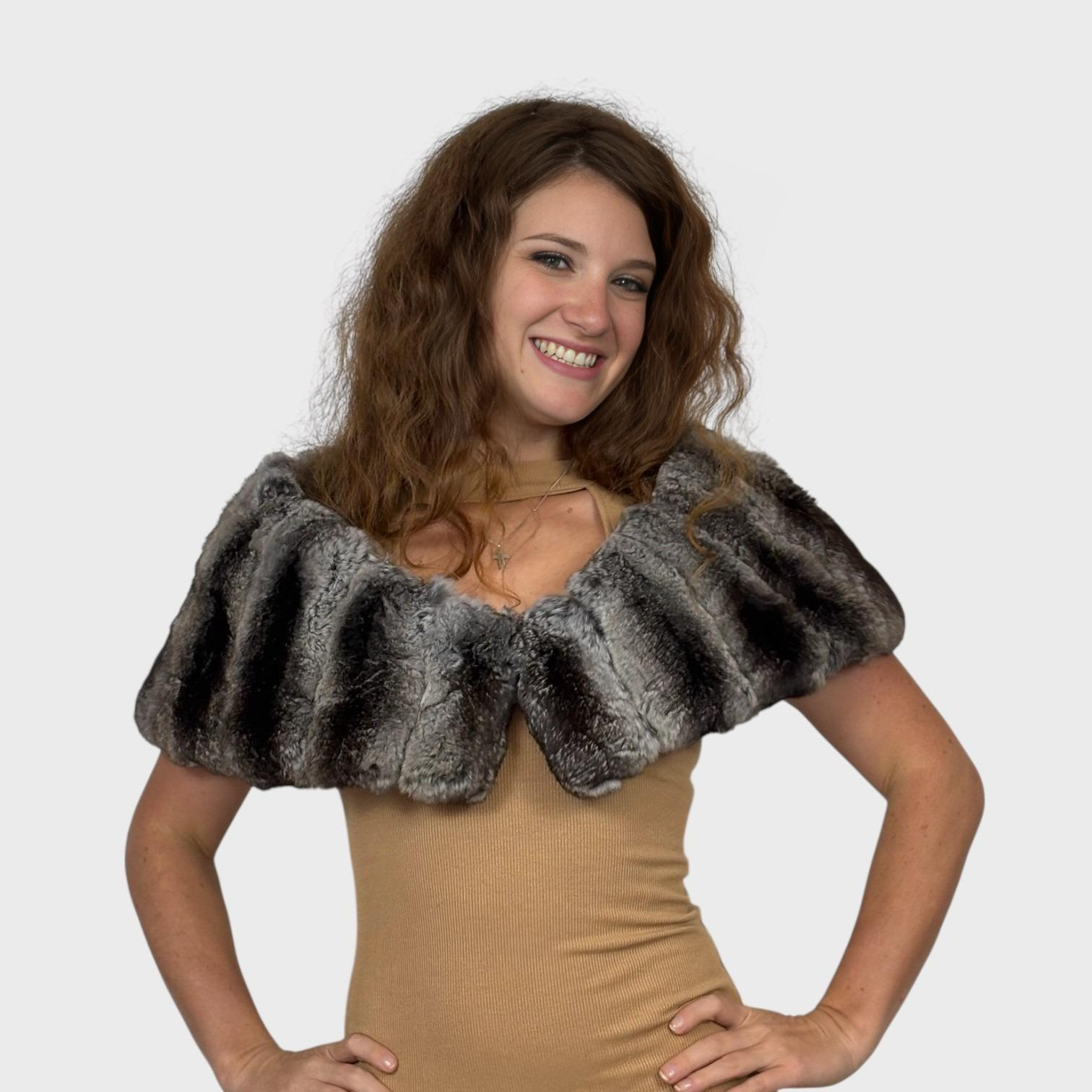 Chinchilla Stole - Upcycled Fur