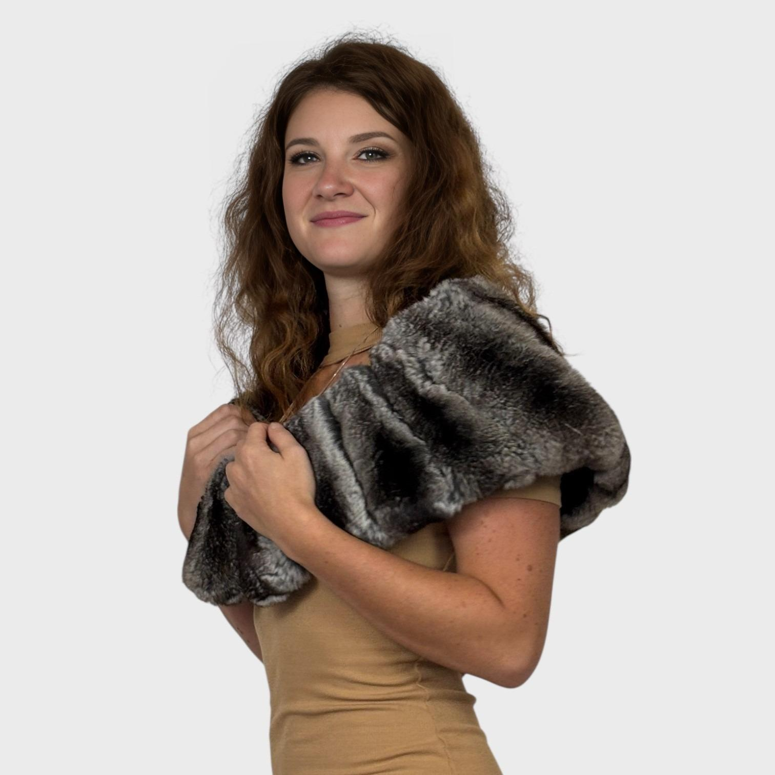 Chinchilla Stole - Upcycled Fur