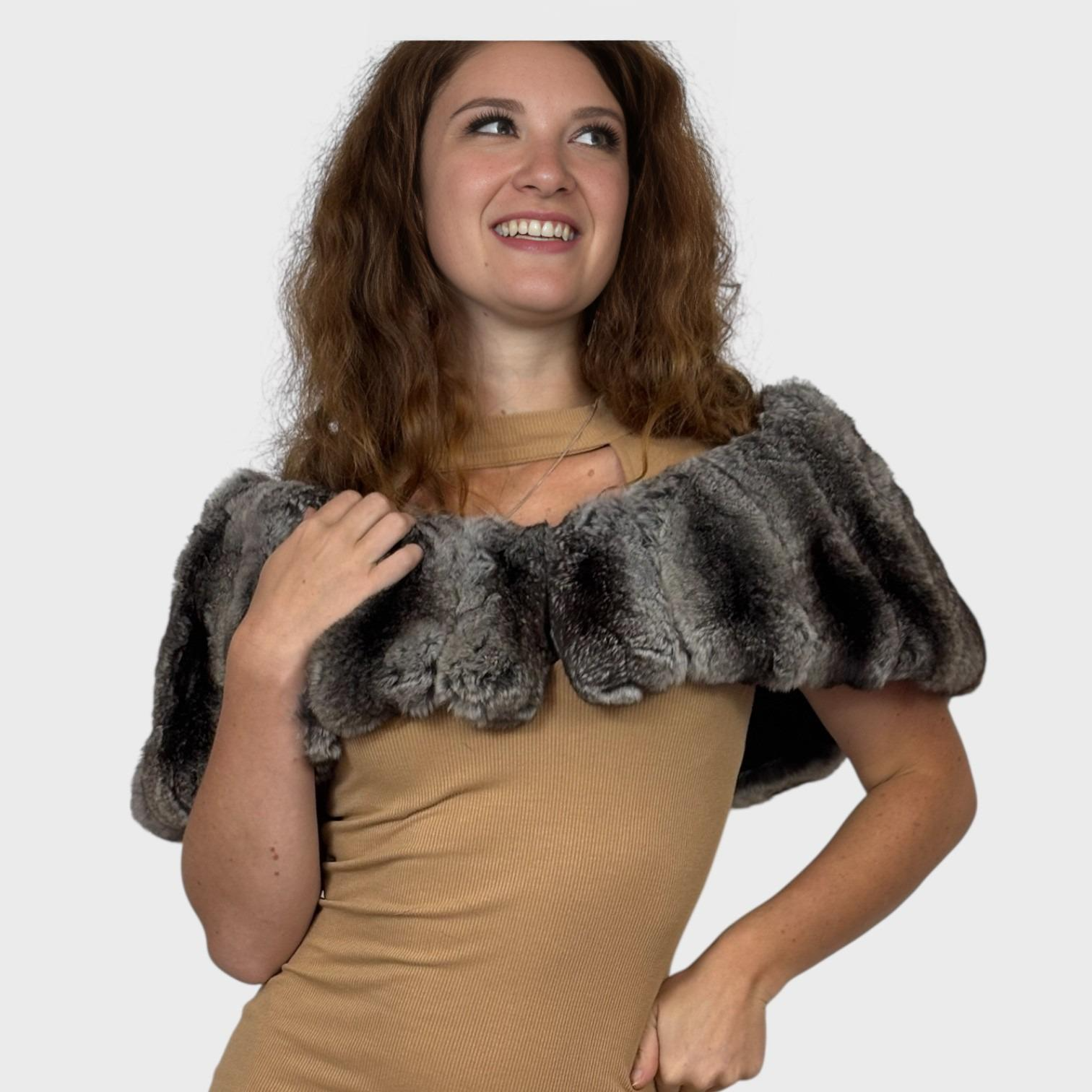 Chinchilla Stole - Upcycled Fur