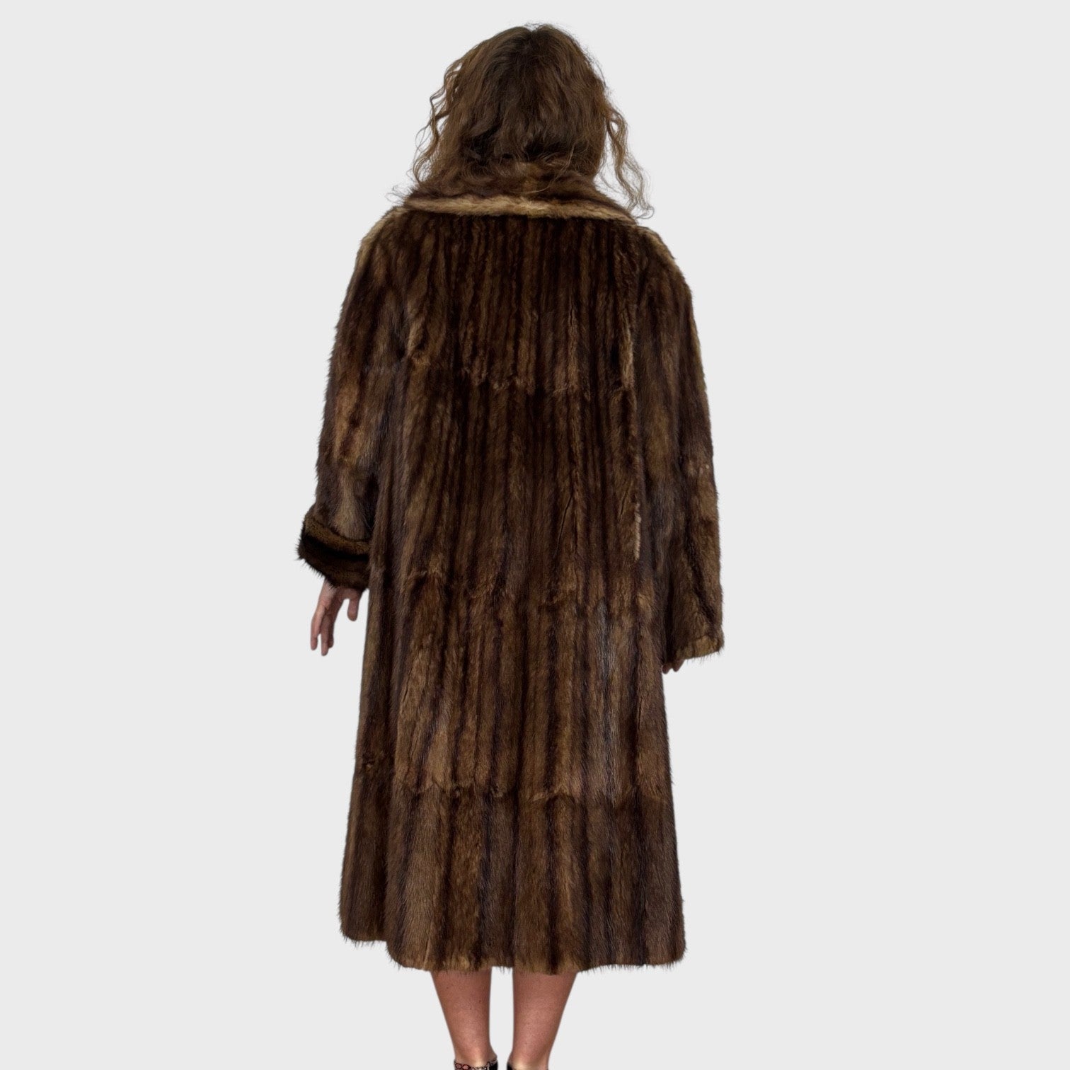 Brown  Dyed Muskrat Coat