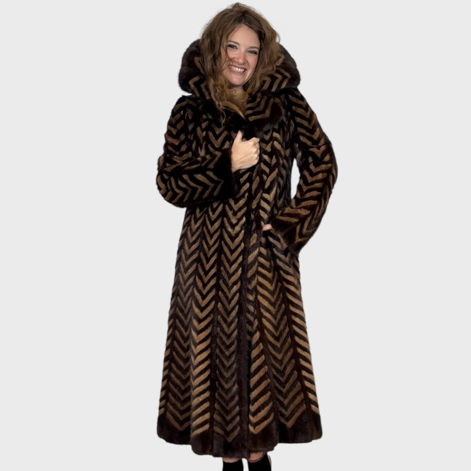 2 TONE MINK COAT