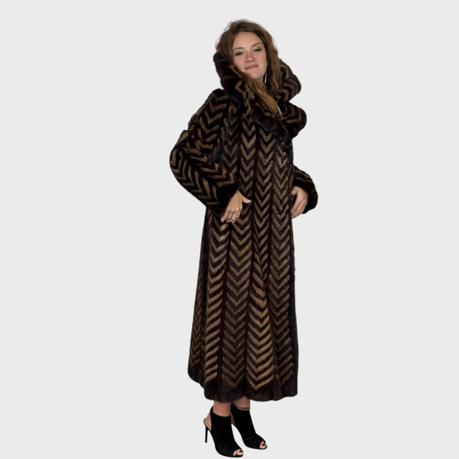 2 TONE MINK COAT