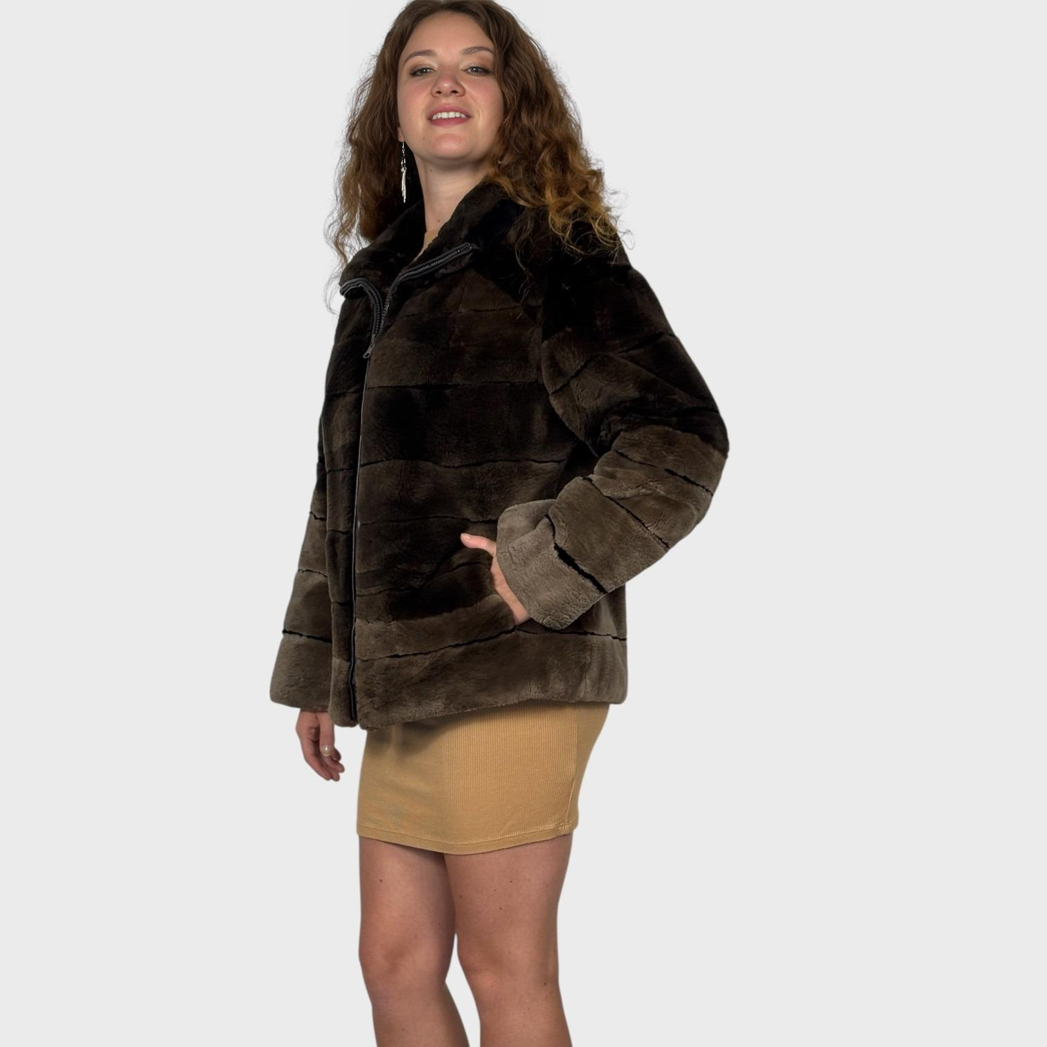 Sheared Beaver Jacket - Reversible to Taffeta