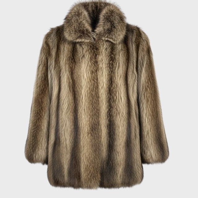 Upcycled Men's Raccoon Jacket-Zipper Fronts