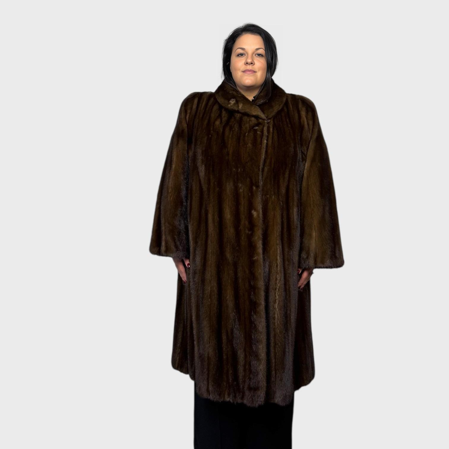 Natural Mahogany Female Mink Coat