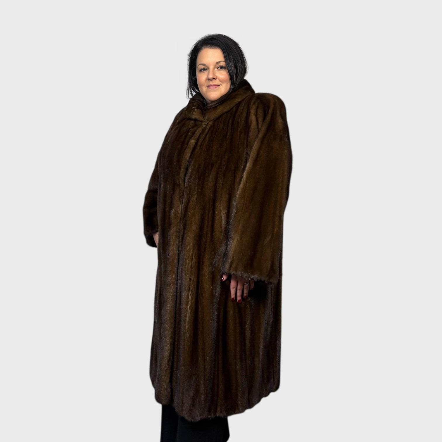 Natural Mahogany Female Mink Coat