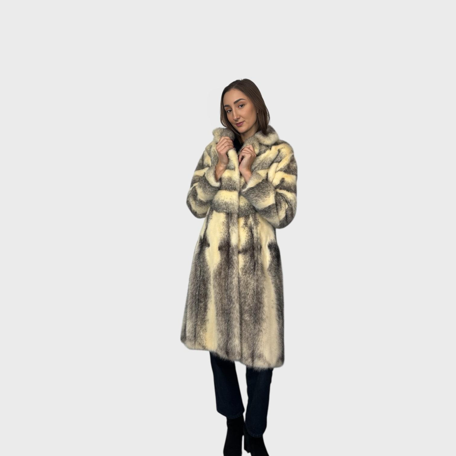 Black Cross Female Mink Coat