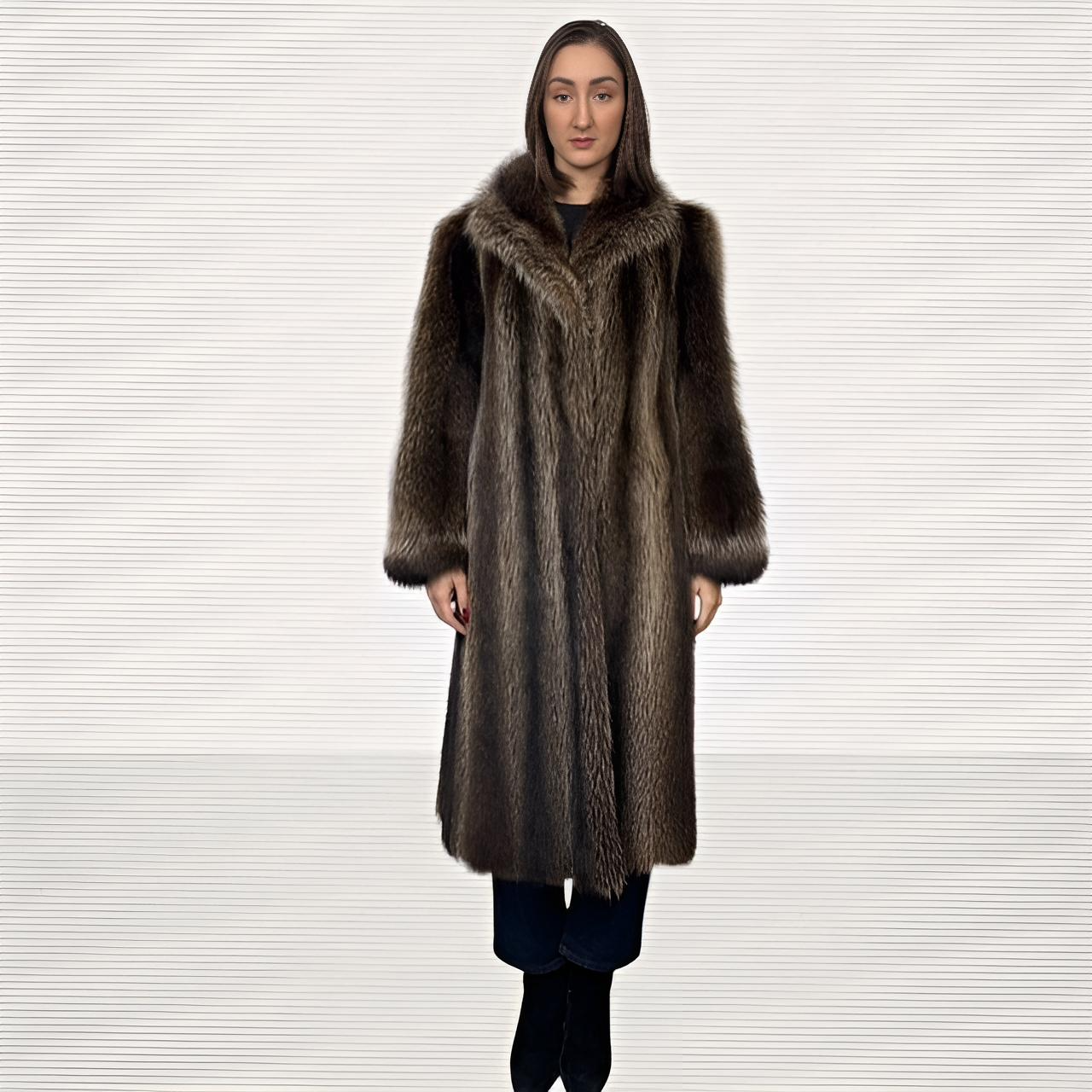 Natural Raccoon Coat