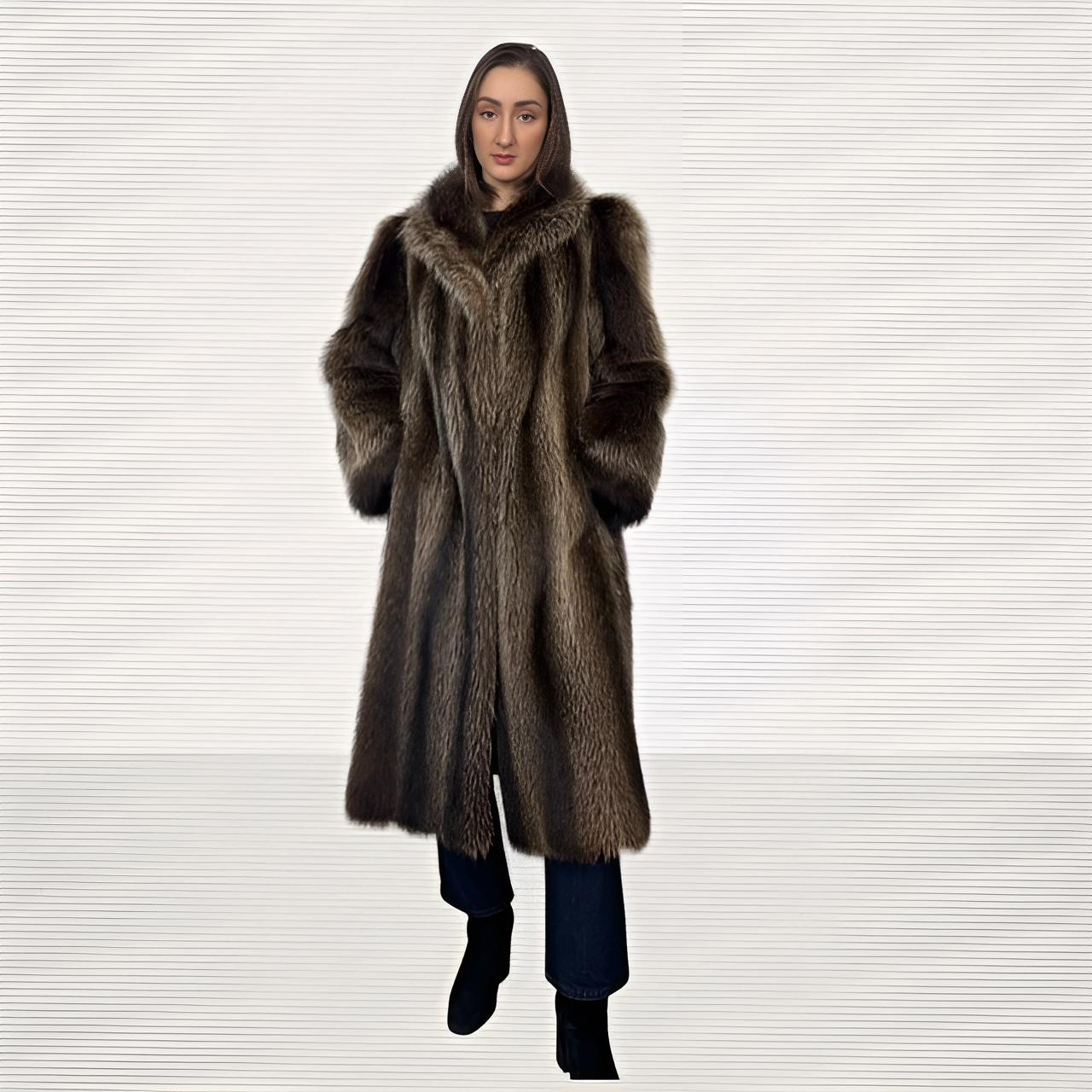 Natural Raccoon Coat