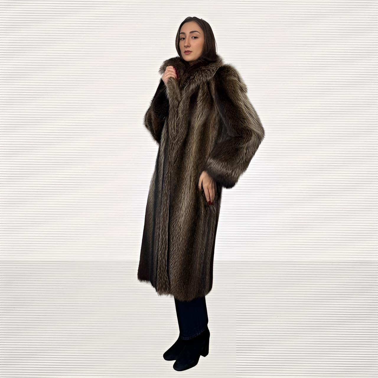 Natural Raccoon Coat