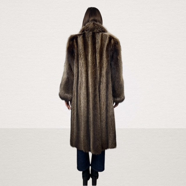 Natural Raccoon Coat