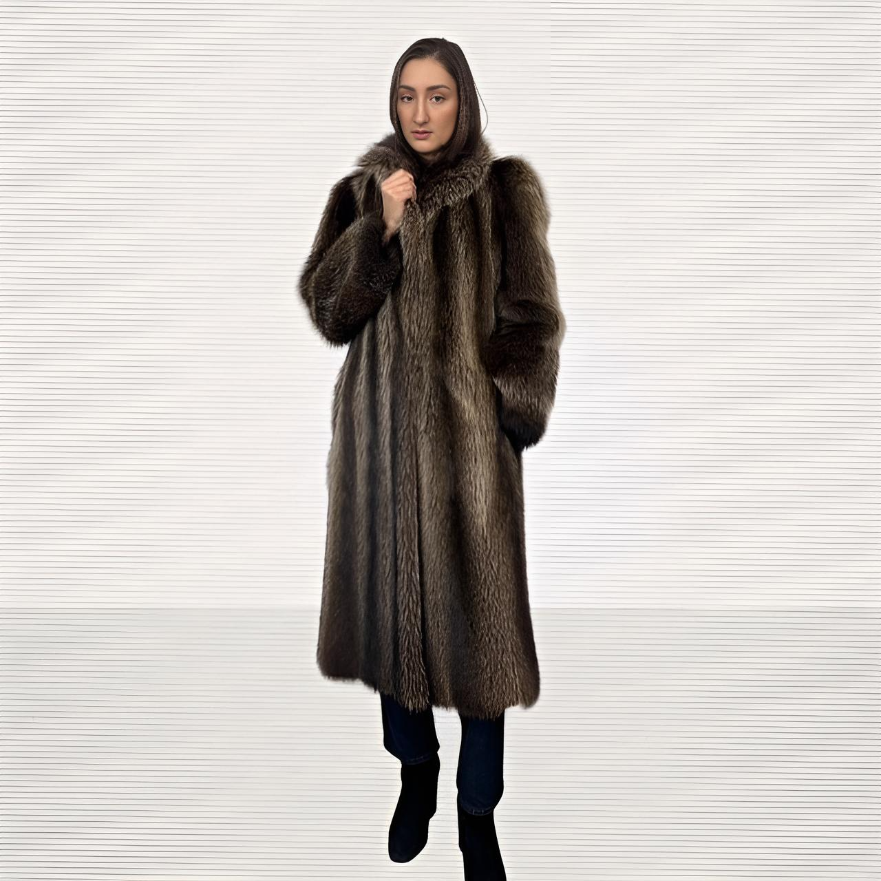 Natural Raccoon Coat