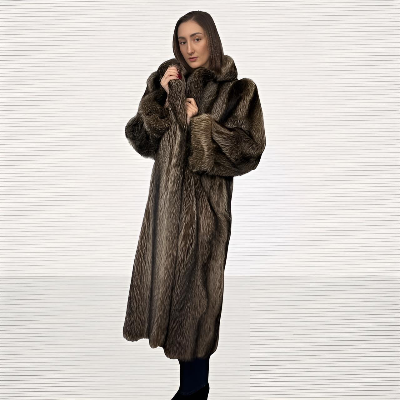 Natural Raccoon Coat