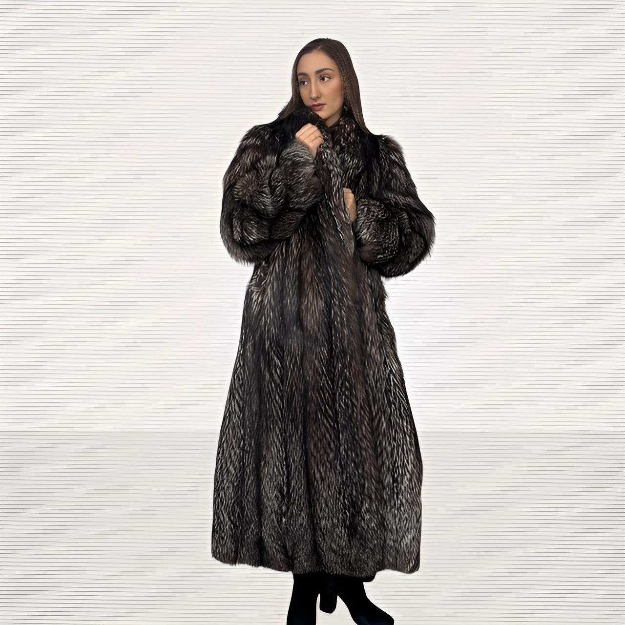 Dark Silver Fox Coat