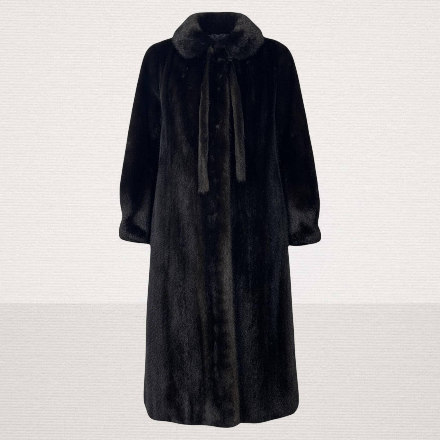 Dark Ranch Mink Coat - Tie on Collar