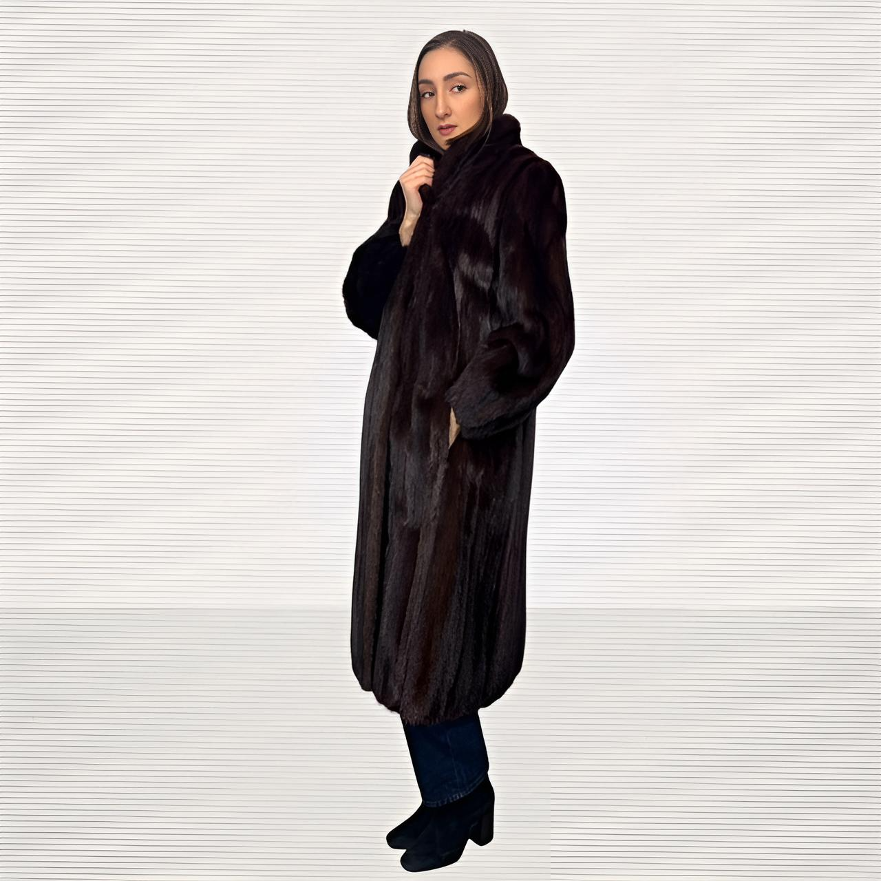 Dark Mahogany Mink Coat