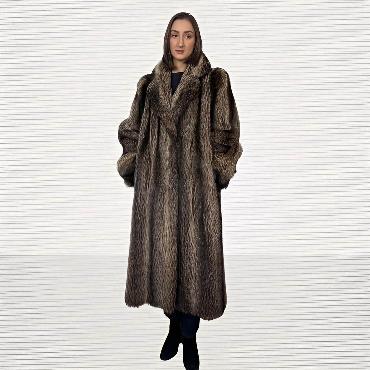 Natural Raccoon Coat